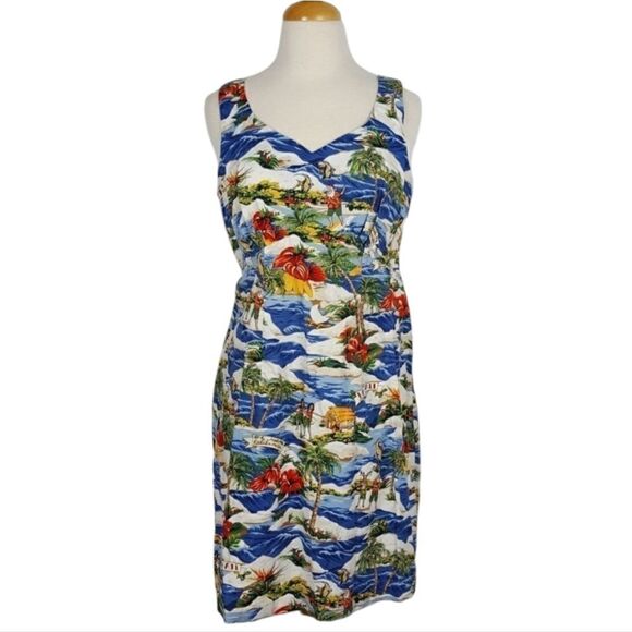 The Hawaiian Orignal  Dress Christmas Size 10 Christmas in Hawaii Hollidays - Picture 1 of 8